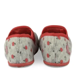 Chaussons GRIS Fille Motif Uni A Enfiler