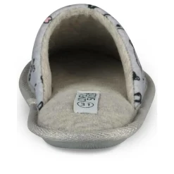 Chaussons GRIS Fille Motif Animal A Enfiler