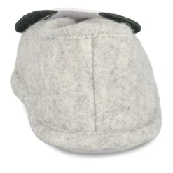 Chaussons GRIS Fille Motif Uni A Enfiler