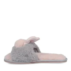Chaussons GRIS Fille Motif Fausse Fourrure