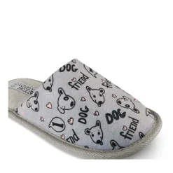 Chaussons GRIS Fille Motif Animal A Enfiler