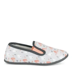 Chaussons GRIS Garçon Motif Animal A Enfiler