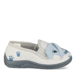 Chaussons GRIS Garçon Motif Uni A Enfiler