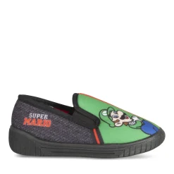 Chaussons GRIS Garçon Motif Multicolore A Enfiler