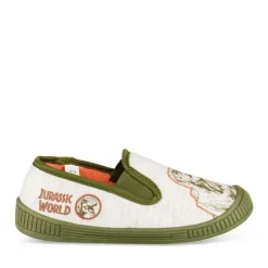 Chaussons GRIS Garçon Motif Dinosaure A Enfiler