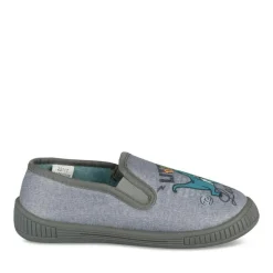 Chaussons GRIS Garçon Motif Dinosaure A Enfiler