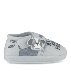 Chaussons GRIS Garçon Motif Animal Scratch