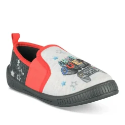 Chaussons GRIS Garçon Motif Uni A Enfiler