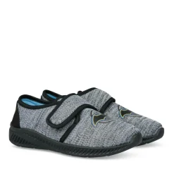 Chaussons GRIS Garçon Motif Uni Scratch