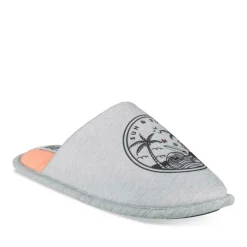 Chaussons GRIS Garçon Motif Uni A Enfiler
