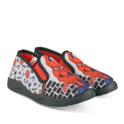 Chaussons GRIS Garçon Motif Uni A Enfiler