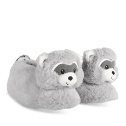 Chaussons GRIS Garçon Motif Animal A Enfiler