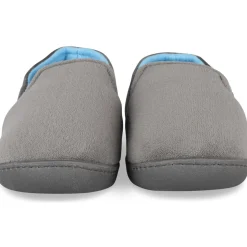 Chaussons GRIS Garçon Motif Uni A Enfiler