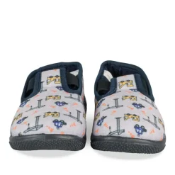 Chaussons GRIS Garçon Motif Uni A Enfiler