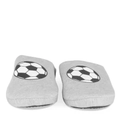 Chaussons GRIS Garçon Motif Uni A Enfiler