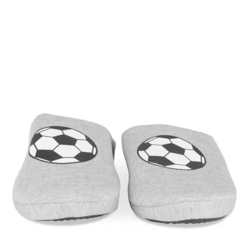 Chaussons GRIS Garçon Motif Uni A Enfiler