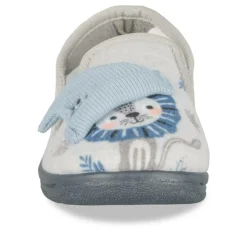 Chaussons GRIS Garçon Motif Uni A Enfiler