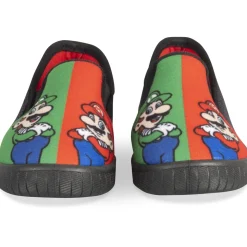 Chaussons GRIS Garçon Motif Multicolore A Enfiler