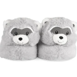 Chaussons GRIS Garçon Motif Animal A Enfiler