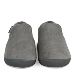 Chaussons GRIS Garçon Motif Uni A Enfiler