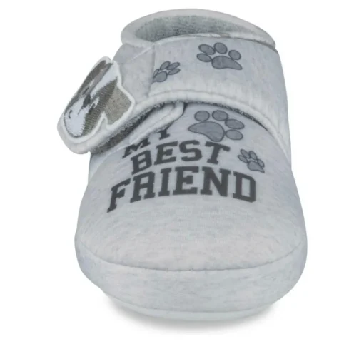 Chaussons GRIS Garçon Motif Animal Scratch