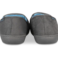 Chaussons GRIS Garçon Motif Uni A Enfiler