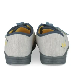 Chaussons GRIS Garçon Motif Uni Elastique
