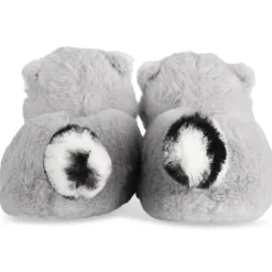 Chaussons GRIS Garçon Motif Animal A Enfiler