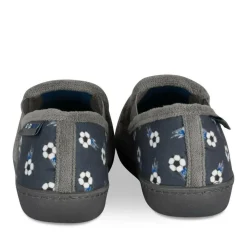 Chaussons GRIS Garçon Motif Uni A Enfiler