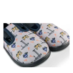 Chaussons GRIS Garçon Motif Uni A Enfiler