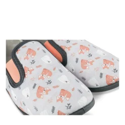 Chaussons GRIS Garçon Motif Animal A Enfiler