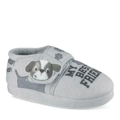 Chaussons GRIS Garçon Motif Animal Scratch