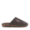 Chaussons GRIS Homme Motif Uni A Enfiler