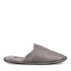 Chaussons GRIS Homme Motif Uni A Enfiler