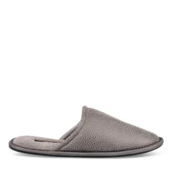 Chaussons GRIS Homme Motif Uni A Enfiler