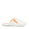 Chaussons GRIS Homme Motif Uni A Enfiler