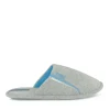 Chaussons GRIS Homme Motif Uni A Enfiler