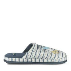 Chaussons GRIS Homme Motif Uni A Enfiler