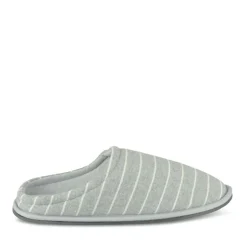 Chaussons GRIS Homme Motif Rayures A Enfiler