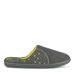 Chaussons GRIS Homme Motif Uni A Enfiler