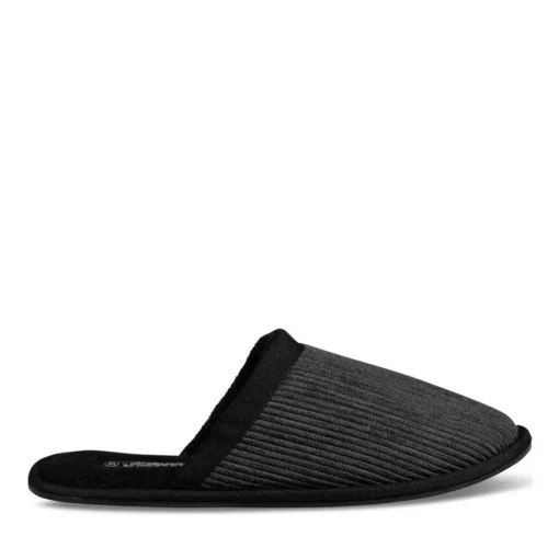 Chaussons GRIS Homme Motif Uni A Enfiler