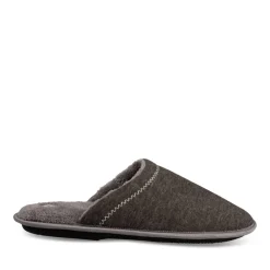 Chaussons GRIS Homme Motif Uni A Enfiler