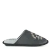 Chaussons GRIS Homme Motif Uni A Enfiler