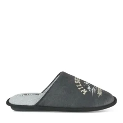 Chaussons GRIS Homme Motif Uni A Enfiler