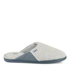 Chaussons GRIS Homme Motif Uni A Enfiler