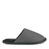 Chaussons GRIS Homme Motif Uni A Enfiler