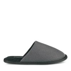 Chaussons GRIS Homme Motif Uni A Enfiler