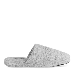 Chaussons GRIS Homme Motif Uni A Enfiler