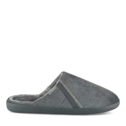Chaussons GRIS Homme Motif Uni A Enfiler