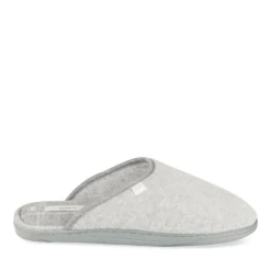 Chaussons GRIS Homme Motif Uni A Enfiler